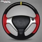 Блестящий пшеничный черный полиуретановый углеродное волокно черный замшевый чехол на руль для Honda Old City Fit Jazz
