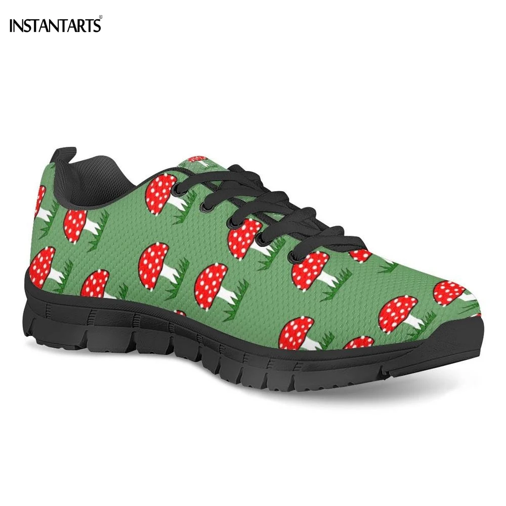 Женские кроссовки INSTANTARTS дышащие в горошек красные на шнуровке легсветильник