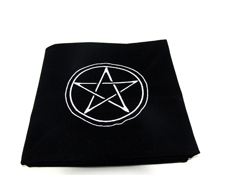 

Embroidery pattern Altar Pentacle Sun Tarot Cards Party Table Cloth Tablecloth Divination Wicca Velvet Tapestry board games mat