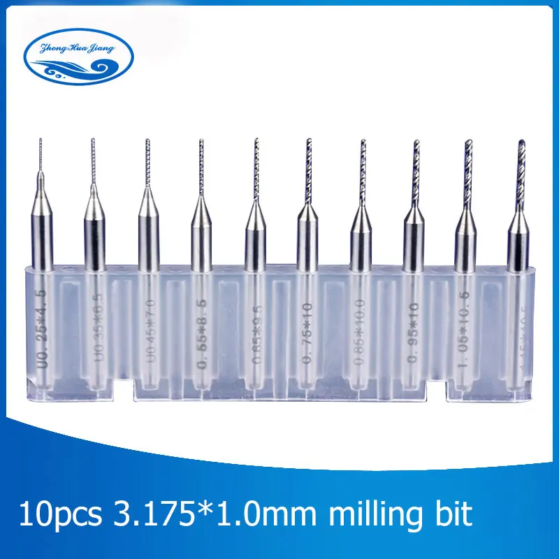 10 шт. мини фреза 1 мм вольфрамовые карбидные фрезы Набор режущих инструментов