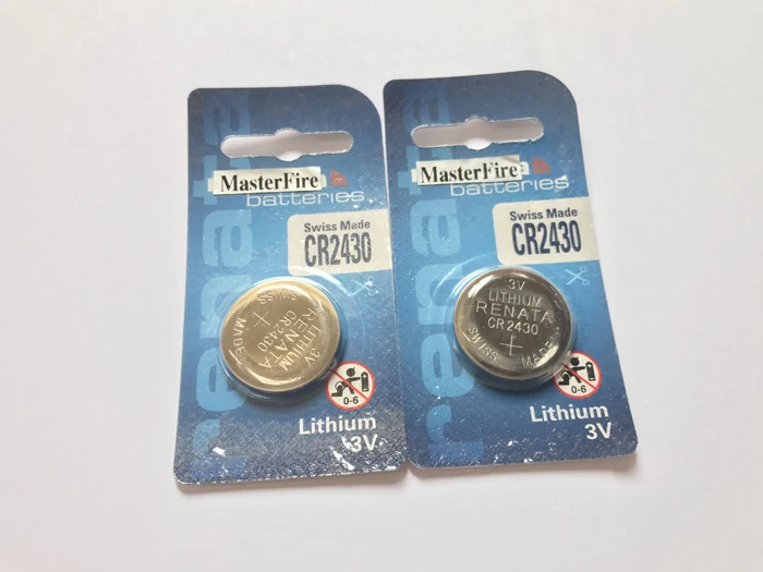 18 шт./лот MasterFire литиевых Батарея CR2430 CR2430N 3 В 285 мАч бренд renata 2430 Батарея батареи