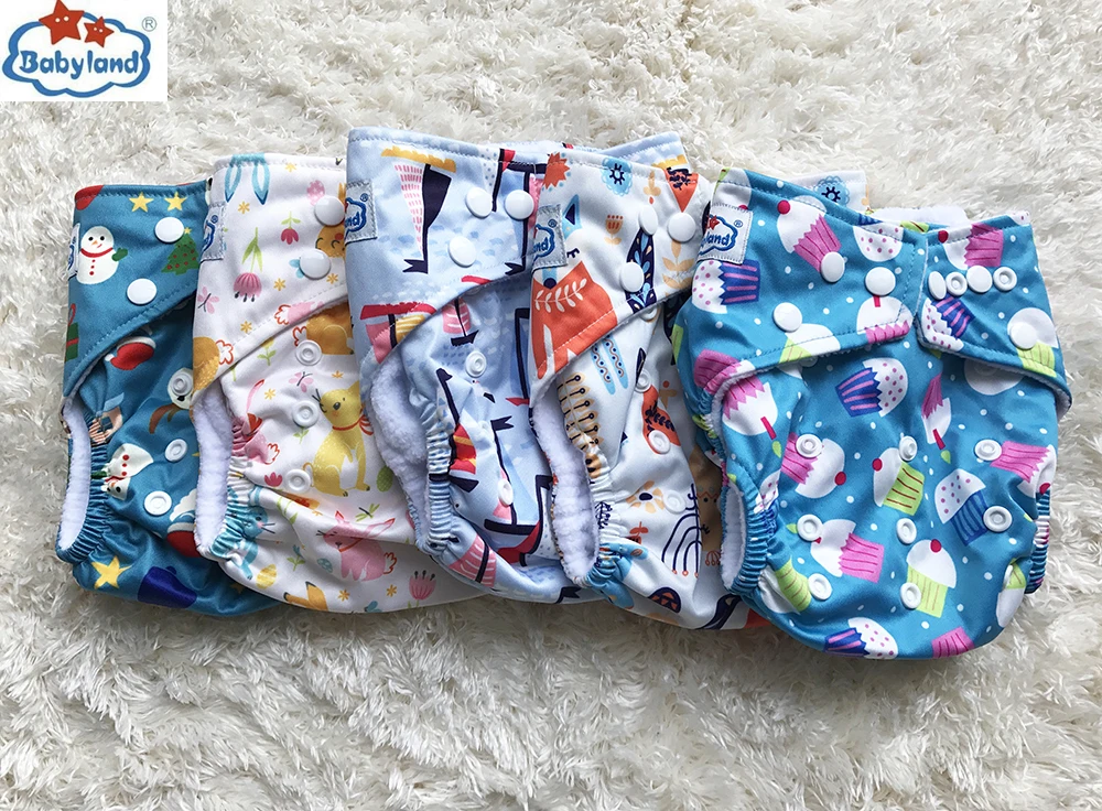 BABYLAND микрофлисовые тканевые подгузники My Choice многоразовые моющиеся для