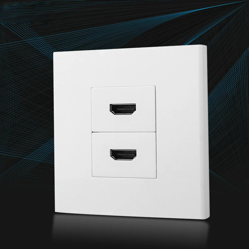 Двойные гнезда HDMI Лицевая панель L образный колено HDMI2.0 розетка удлинитель