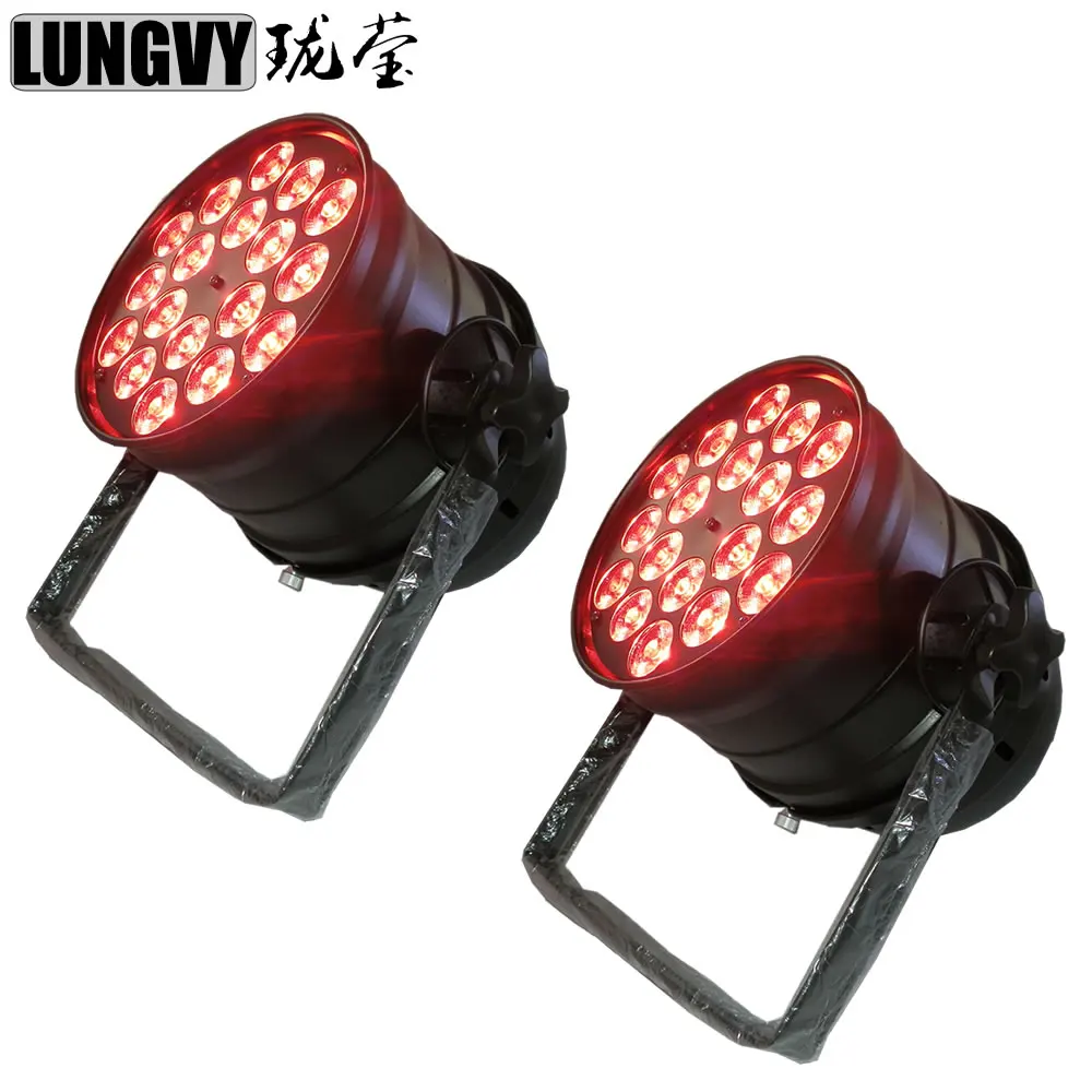 Бесплатная доставка 2 шт./лот 18x18 Вт RGBWA UV 6в1 Led Par Light Stage 64 Can для вечеринки свадьбы Dj