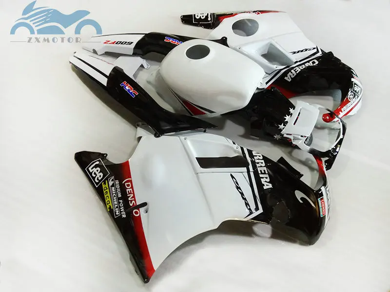 Полные комплекты обтекателей для HONDA 1991 1992 1993 1994 CBR 600 F2 Белый Черный дорожный