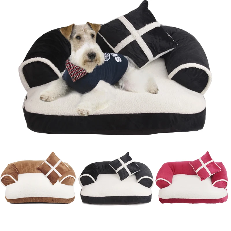 Pet Dog Bed Warming House Soft Material PP Cotton Baskets Fall and Winter Warm Kennel For Cat Puppy Drop shipping PD027 | Дом и сад