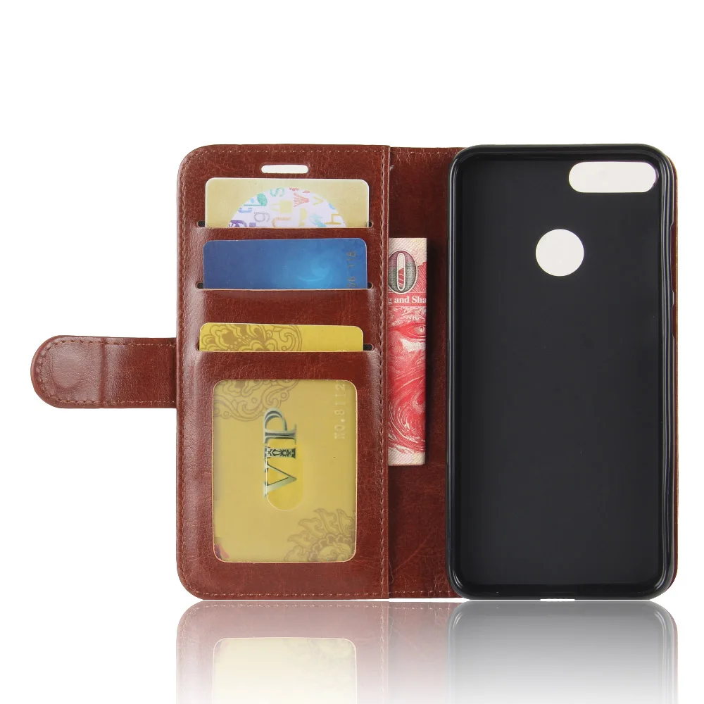 HUDOSSEN For Huawei P Smart FIG-LX1 FIG-LA1 FIG-LX2 FIG-LX3 Case Luxury Flip PU Leather Cases Book Style Stand Cover | Мобильные