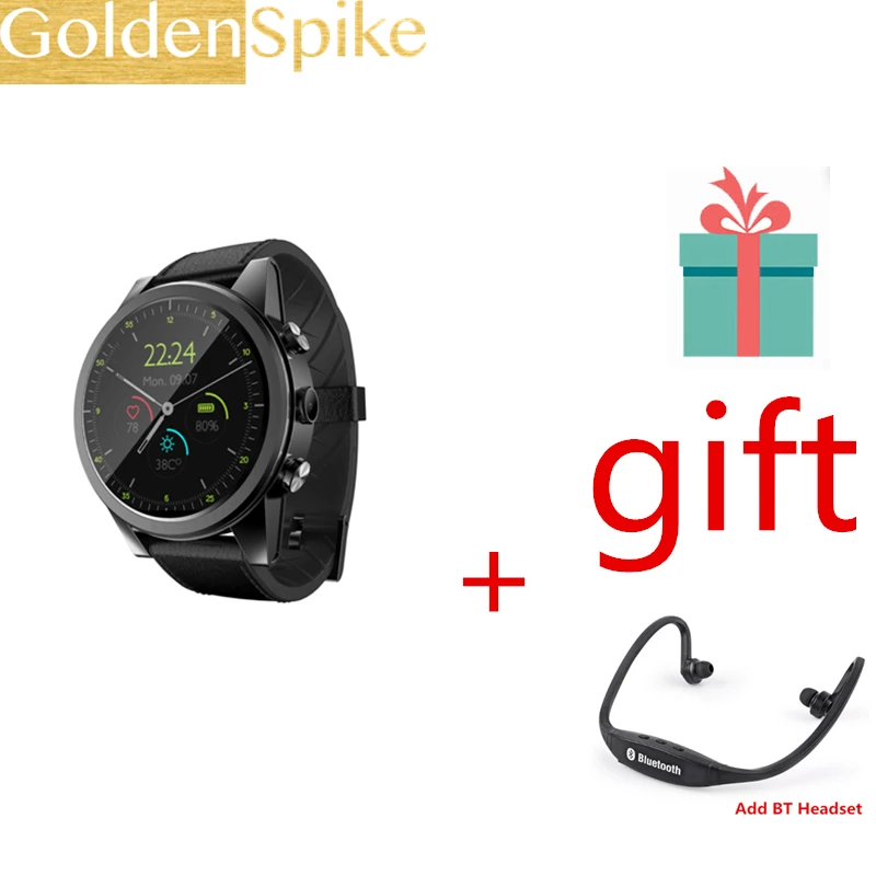 black S9 headset GOLDENSPIKE X360 4g Смарт-часы для мужчин Android 7,1 3 ГБ 32 ГБ IP67 Водонепроницаемый 1,6 дюймов AMOLED экран 600 мАч батарея умные часы - Цвет: black S9 headset