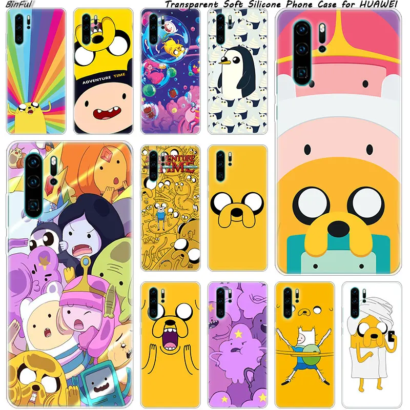 Мягкий силиконовый чехол Adventure Time для телефона Huawei P30 P20 Pro P10 P9 P8 Lite 2017 P Smart Z Plus 2019 NOVA