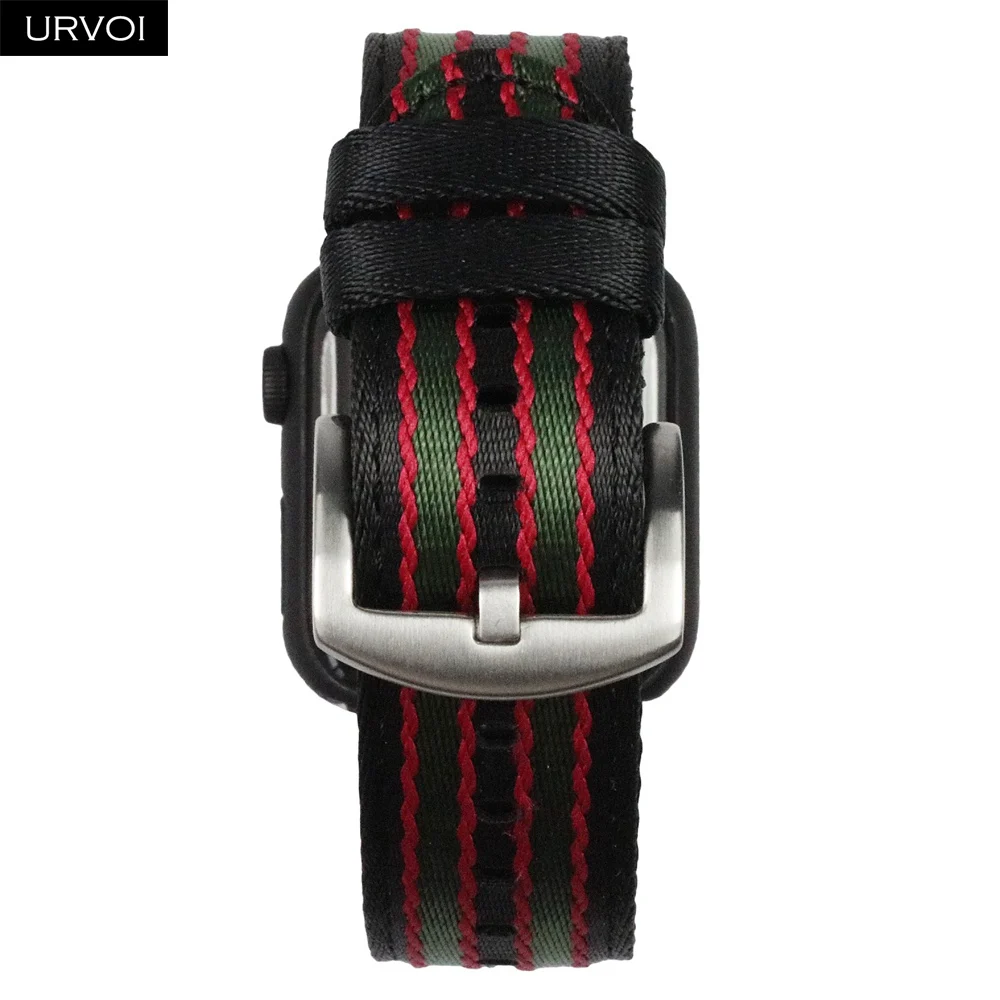 URVOI нейлоновый ремешок для Apple Watch 6 SE 5 4 3 2 1 мягкий точный тканый iwatch NATO дизайн с