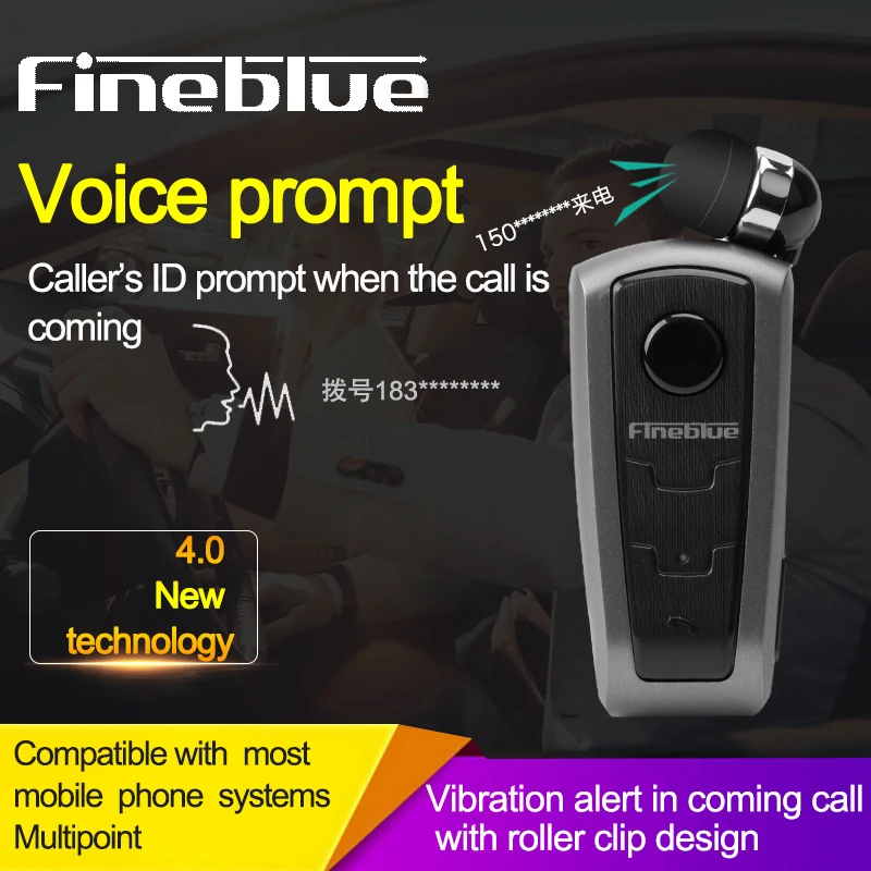 Fineblue F910 Мини Портативная Беспроводная Bluetooth гарнитура наушники с зажимом на