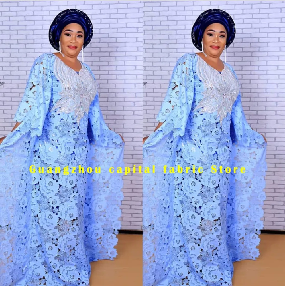 5 ярдов/оптовая продажа новое небесно-голубое желтое водорастворимое кружево