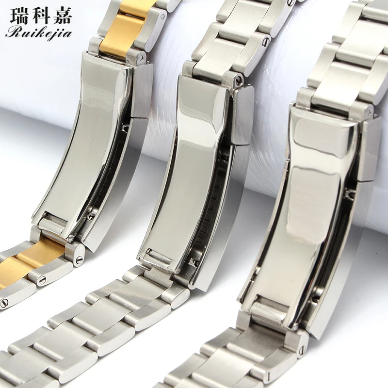 Твердый ремешок из нержавеющей стали 20 мм для Rx Explorer 2 погружной Greenwich II черный и