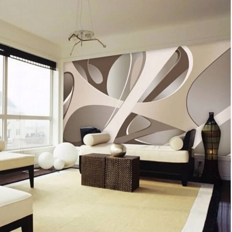 

Beibehang 3d wallpaper European minimalist bedroom living room TV backdrop wallpaper stripes abstract papier peint mural 3d