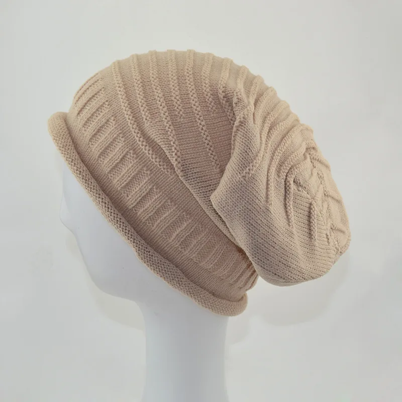 2018 шапка полосатая вязаная Корейская версия зимняя Шерстяная кепка рукав голова