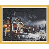 everlasting love christmas winter snow ecological cotton chinese cross stitch kits stamped 11ct 14ct new year sales promotion