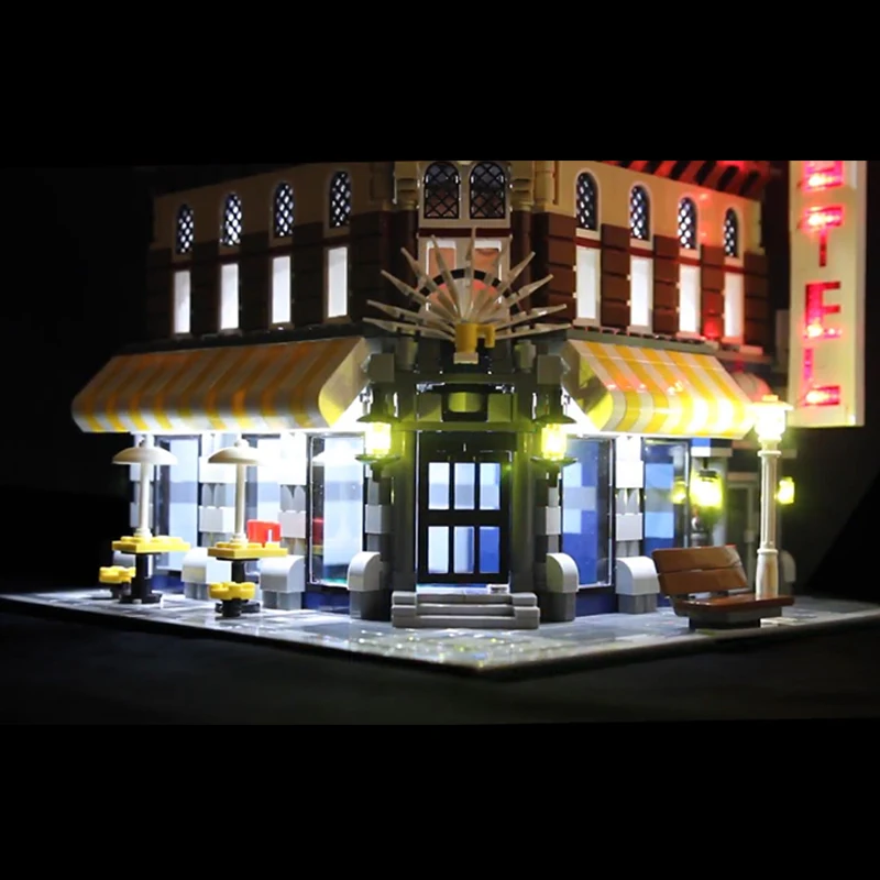 Набор светодиодных ламп для Lego 10182 строительных блоков Creator City Street кафе на углу
