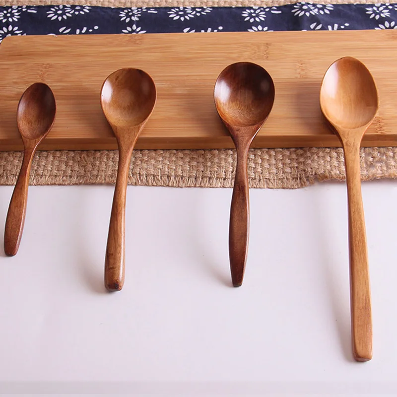 4pcs Logo Customized No Painting Natural Bamboo Material Spoon For Coffee Salt Suger Honey Safe Knife Eco-friendly Spoons | Дом и сад