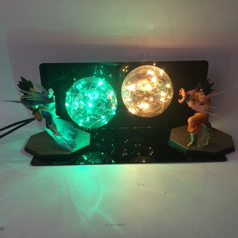 Творческий Красочный Dragon Ball Z Сон Гоку Вегета супер сиах настольная лампа двойной