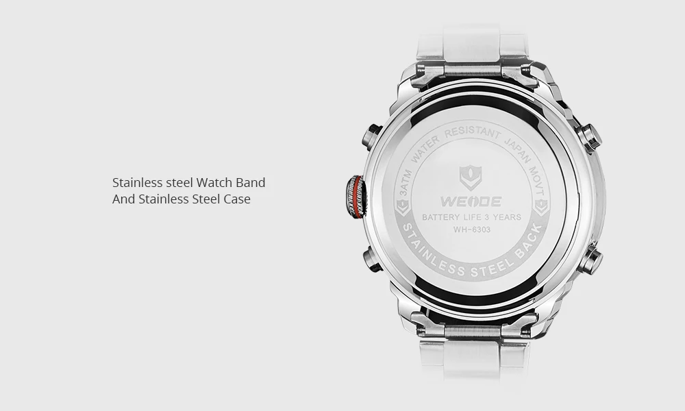 WEIDE мужские спортивные Топ люксовый бренд Кварцевые водонепроницаемые часы Relojes Hombre модные повседневные цифровые наручные часы с будильником