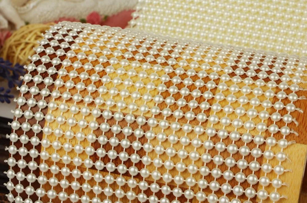 Полукруглые жемчужные бусины 10 ярдов 24 ряда|trims for sewing|trim chaintrim beads |