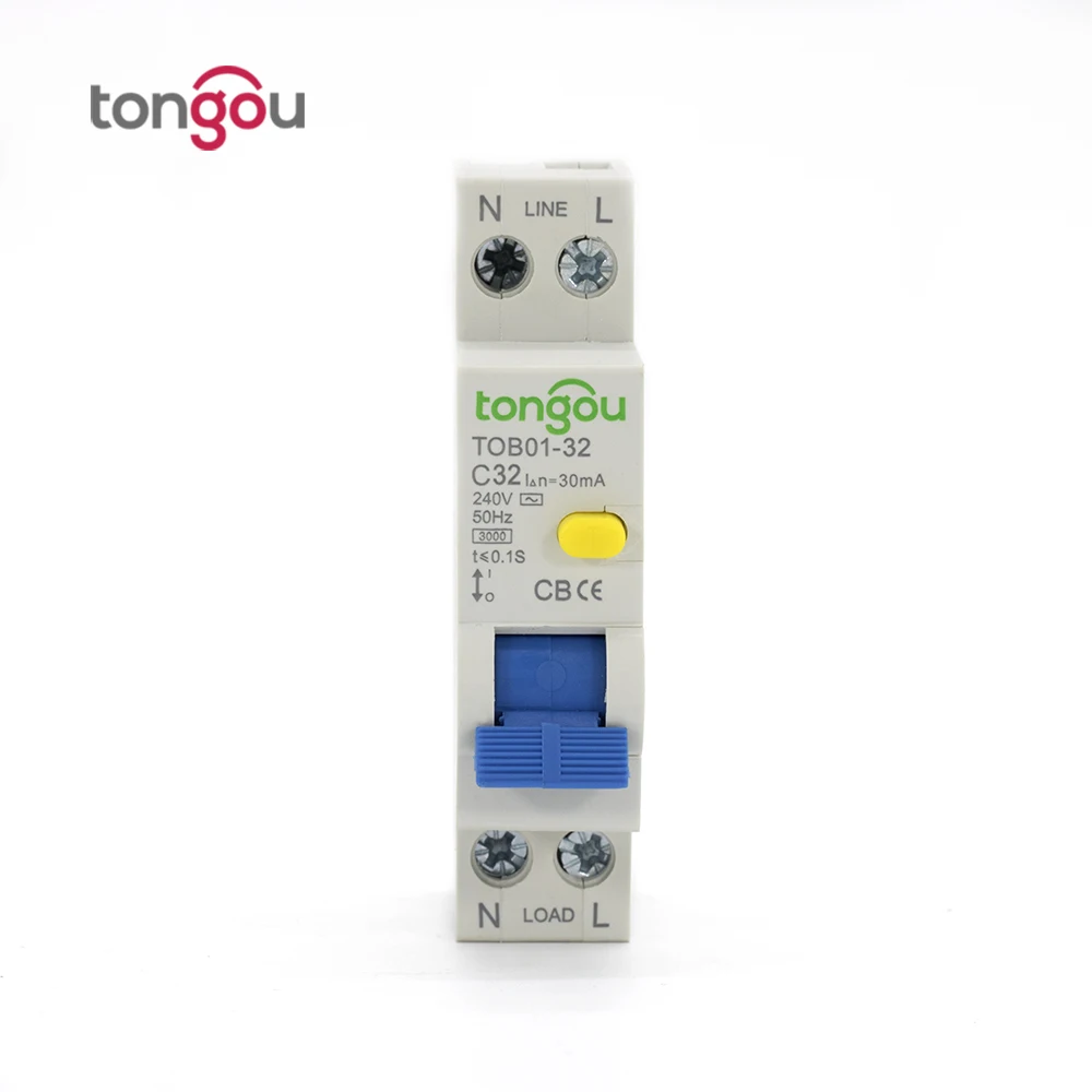 18mm RCBO ELCB 32A 30ma 1P+N Residual current Circuit breaker with over and Leakage protection | Обустройство дома