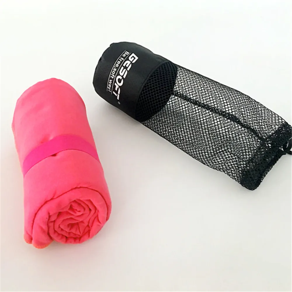 Быстросохнущее легкое компактное полотенце из микрофибры с сеточкой | Дом и сад