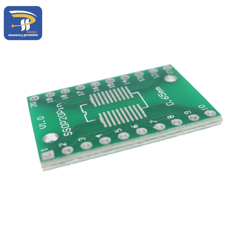 10 шт. SOP20 SSOP20 TSSOP20 к DIP20 Pinboard SMD для DIP адаптер 0,65 мм/1,27 мм до 2,54 мм DIP Pin Шаг печатной платы конвертер