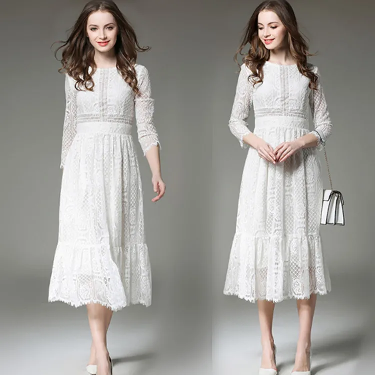 White Summer Beach Boho Lace Women Dresses robe femme ete 2017 Sexy Vintage Girl Party Cheap Dress vestidos de festa | Женская одежда