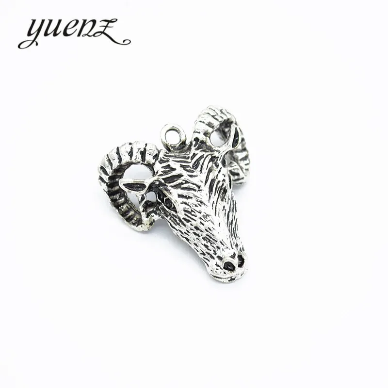 YuenZ 2 шт старинные очаровательные металлические 3D ОЗУ голова Подвески для