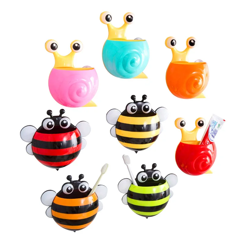 Мультяшный держатель зубной щетки милый Honeybee для ванной комнаты аксессуары