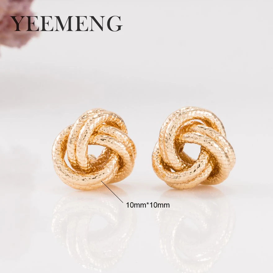 YEEMENG новые модные серьги-гвоздики в стиле панк хип-хоп/Рок узор витые золотистые