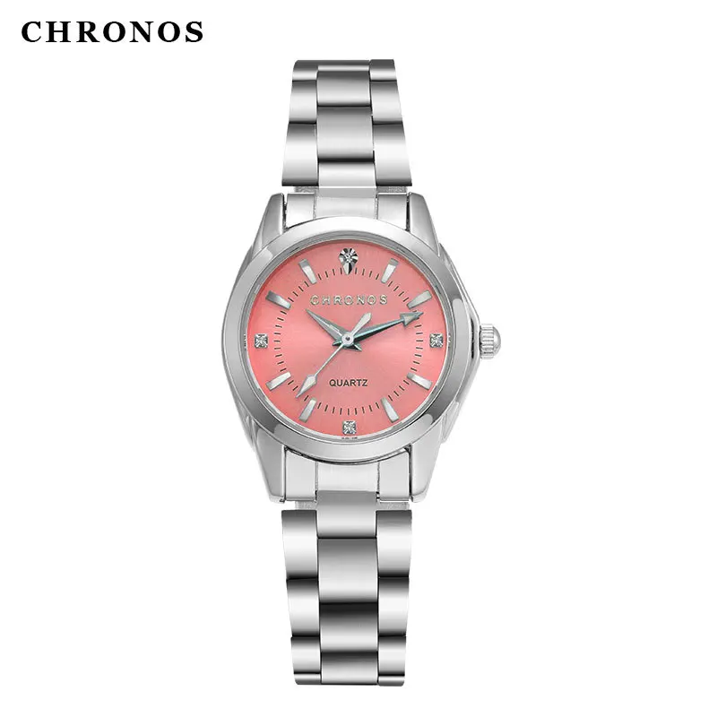 Новая мода Chronos часы женские со стразами кварцевые Reloj Mujer наручные платье модные