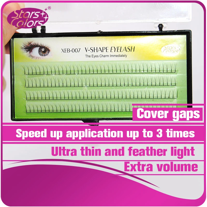 

Shape V eyelash cover eyelashes gaps natural makeup Extension soft Silk mink 2D volume Eyelashes