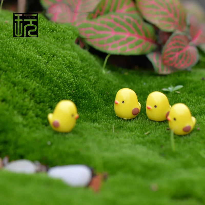 4 шт./партия желтый утенок и цыплята микро ландшафтное украшение сказочные
