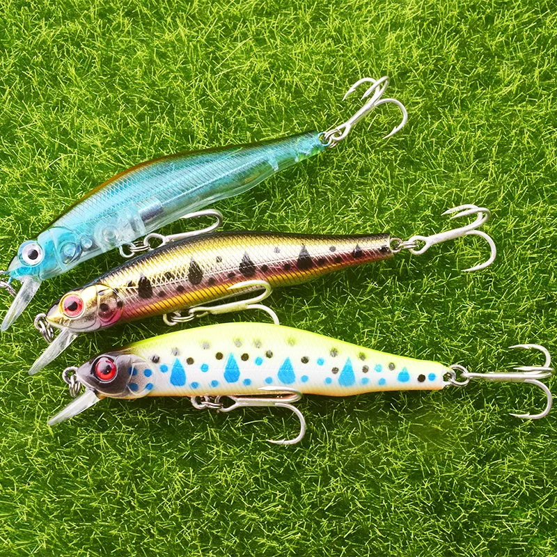 

1Pcs Top Water Fishing Lure 92mm 8.5g Far-casting Magnet System Minnow Hard Artificial Plastic Bait 3D Eyes Wobblers Pesca Tackl