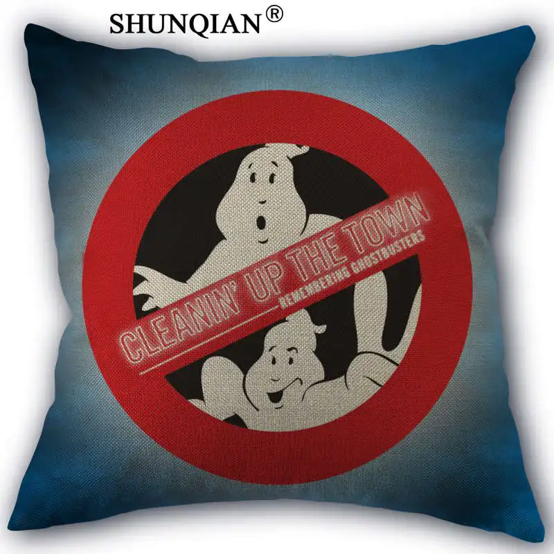 Pillow case WJY418 Ghostbusters на заказ 18 ''квадратная льняная наволочка для дома индивидуальные Прямая - Цвет: Pillow case
