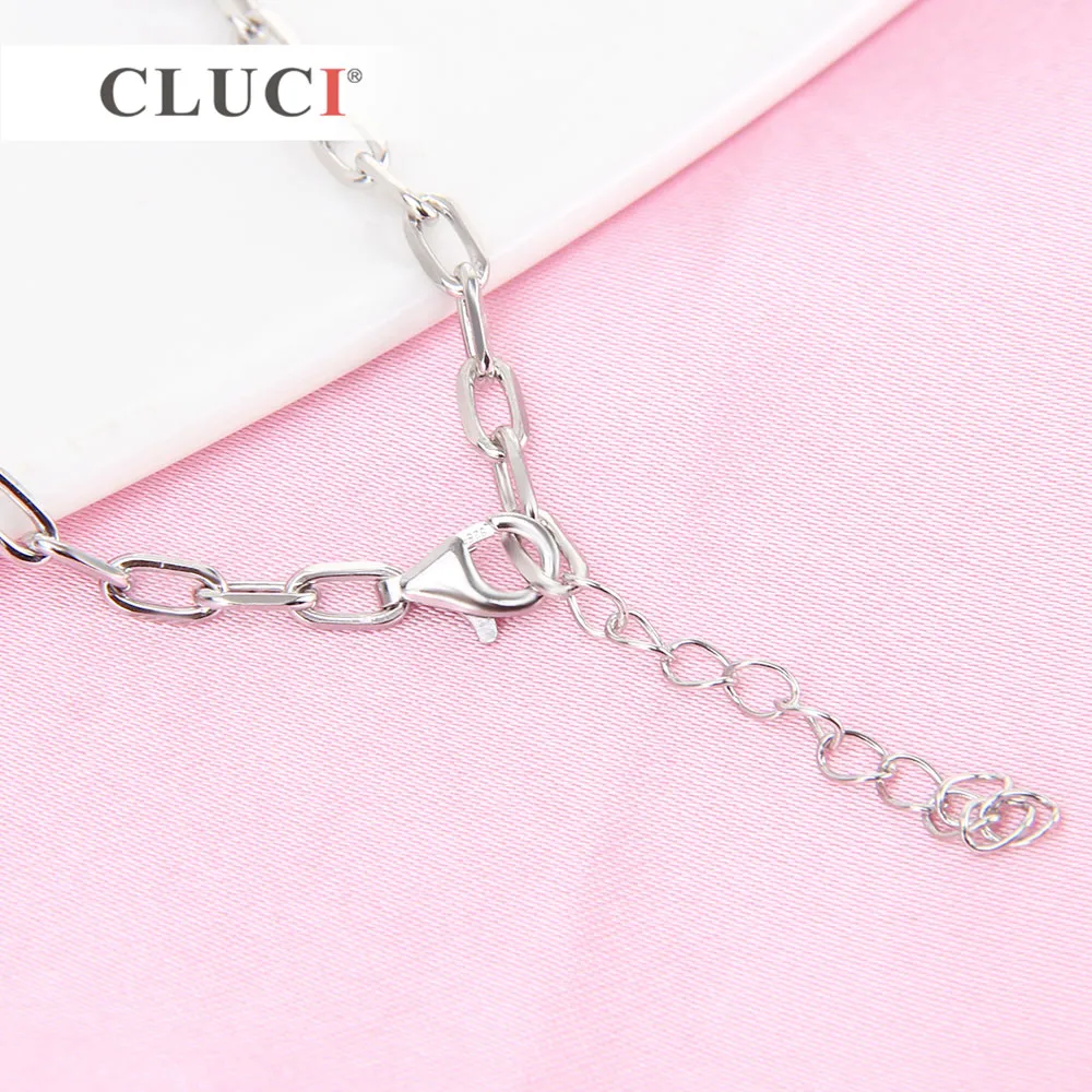 CLUCI 925 sterling silver Autism Awareness Adjustable Bracelet Accessary to match pearl Ribbon Awarenes Caring And Love SB067SB | Украшения