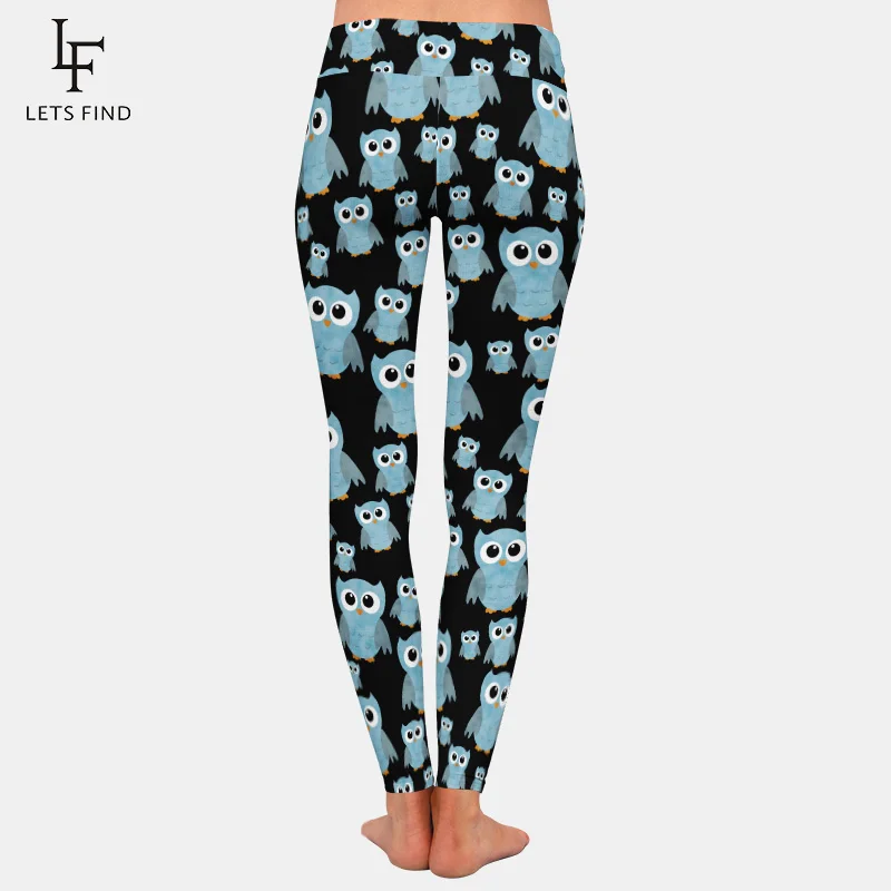 New Fashion Owl Printing Women Fitness Leggings High Waist High Quality Comfortable Women Casual Black Leggings