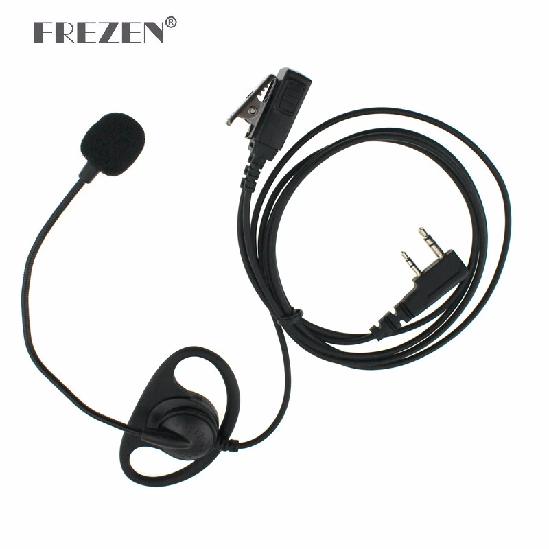 D-Shape Inline PTT Mic Microphone Headset Voice-Control VOX Earpiece For Baofeng UV-5R UV-82 BF-888S Wouxun Kenwood 2 Way Radio