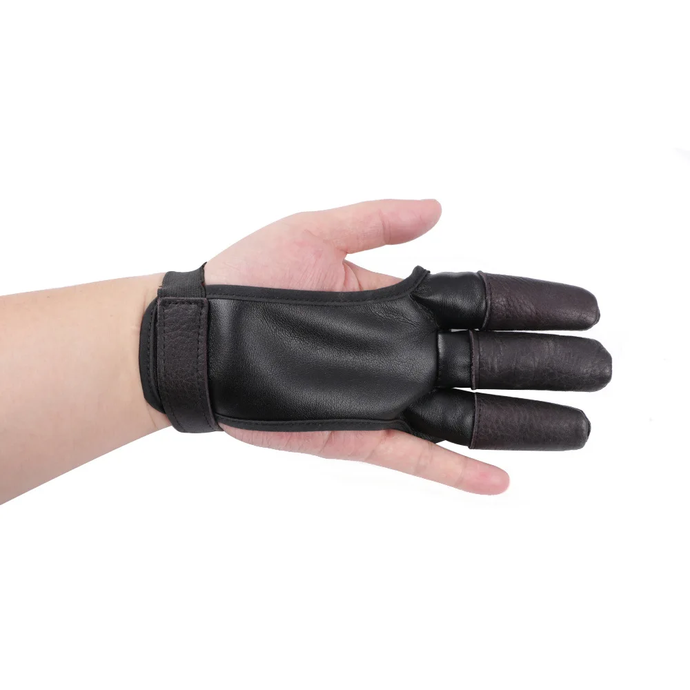

American Style Archery Finger Guard Finger Glove Leather Finger Tab Protector Hand Hunting Archery Slingshot Accessories