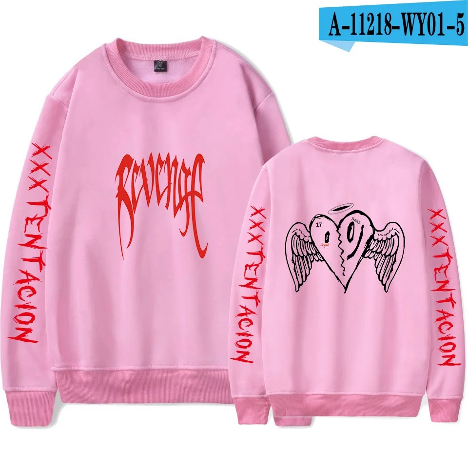 Pink2 Горячая XXXTentacion Rapper мужская толстовка с капюшоном в стиле «хип-хоп» RIP Jahseh Dwayne Onfroy Revenge пуловер Толстовка размера плюс - Цвет: Pink2