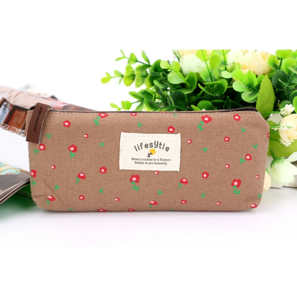 Cute Stationery Pen Box Canvas Pencil Case Pink School Supply Bag For Girl Kawaii Estojo Escolar Menina Pencilcase Penholder Kid |