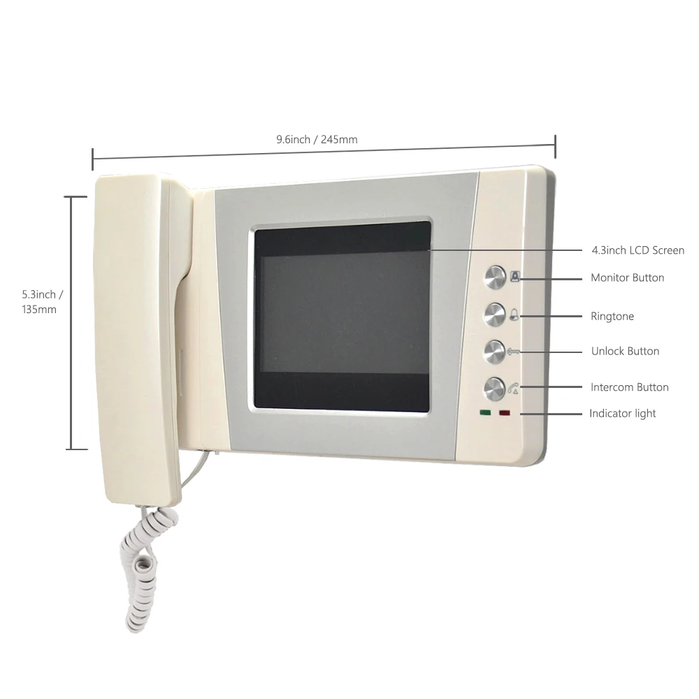 Видеодомофон из алюминиевого сплава с камерой 4 3 дюйма и монитором|video door phone|video