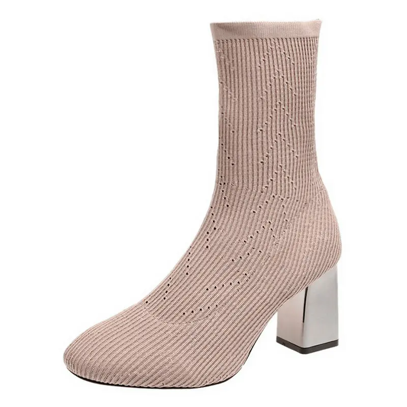Size34-40 2019 Новое поступление элегантные весенние женские Сапоги Металлические