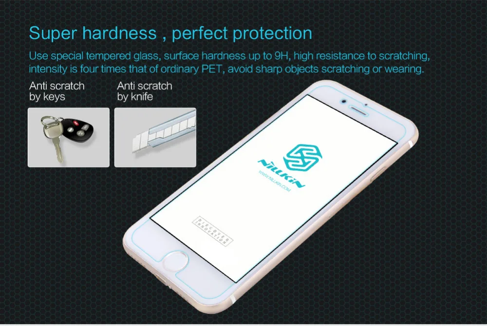Для Apple iphone 7 plus защитная пленка из закаленного стекла NILLKIN Amazing H Nano для защиты
