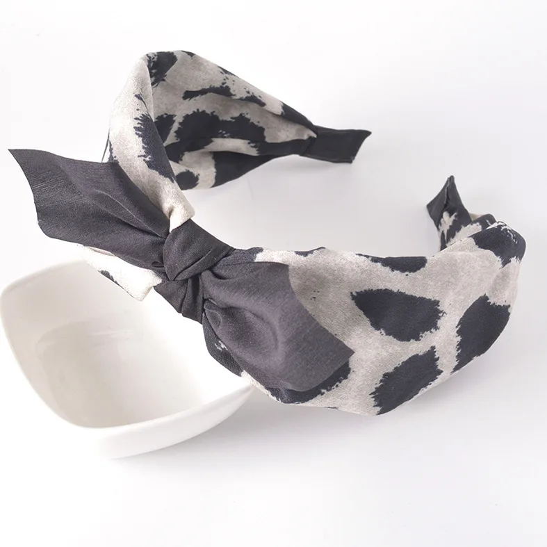 2019 New Leopard Hairband Big Size Bowknot Hair Band Headband For Girl Ladies Classic Headwear Accessories |