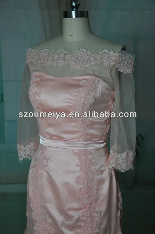 Бесплатная доставка OUMEIYA ORE123 французский кружева аппликация off-плечи 3/4 рукавом