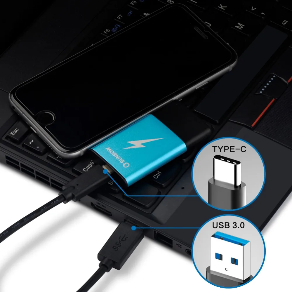 TC-SUNBOW новейший товар внешний портативный SSD 120 ГБ 240 ГБ 250 ГБ 500 Гб USB 3,0 твердотельный накопитель для настольного ноутбука