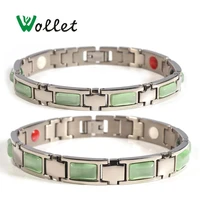 wollet jewelry valentines day cats eye 5 in 1 pure titanium magnetic bracelet bangle for women men couple health care healing